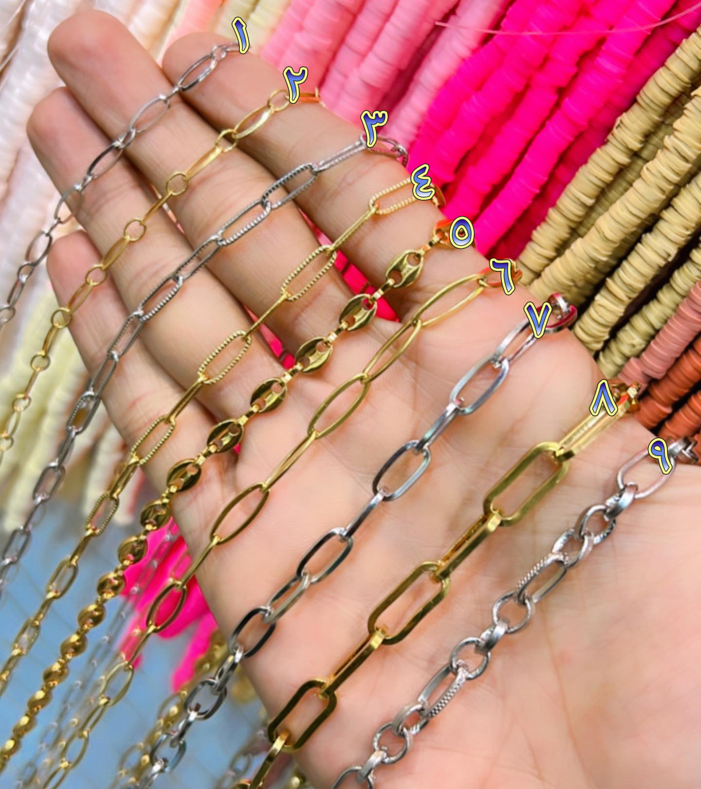 n زنجیر بیضی استیل ( واحد نیم متری )