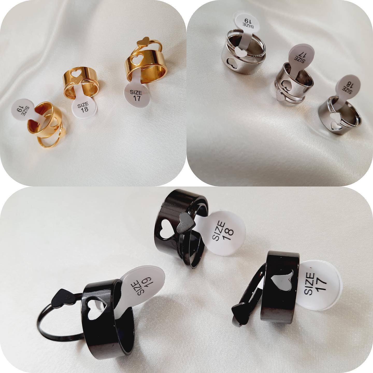 انگشتر مکمل01 انگشتر مکمل قلب در سه رنگ