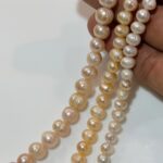 مروارید پروررشی گلبهی ( فروش نیم ریسه)