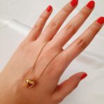 گردنبند استیل قلب توپر