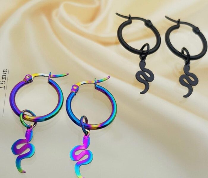 گوشواره استیل مار اویز