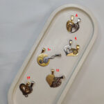 پلاک دو تکه قلبی استیل