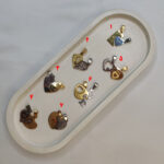 پلاک دو تکه قلبی استیل