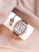 ساعت چرمی مربع