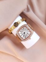 ساعت چرمی مربع