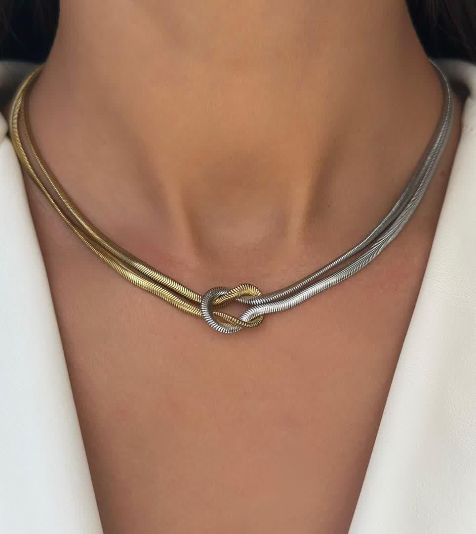 گردنبند ماری گره ای استیل گردنبند ماری گره ای استیل