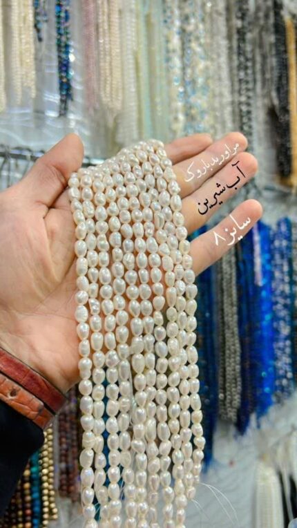 خرید مرواریدباروک اب شیرین سایز 8 اقای خرازی قم