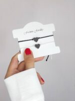 ست دستبند قلب استیل