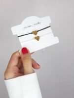 ست دستبند قلب استیل