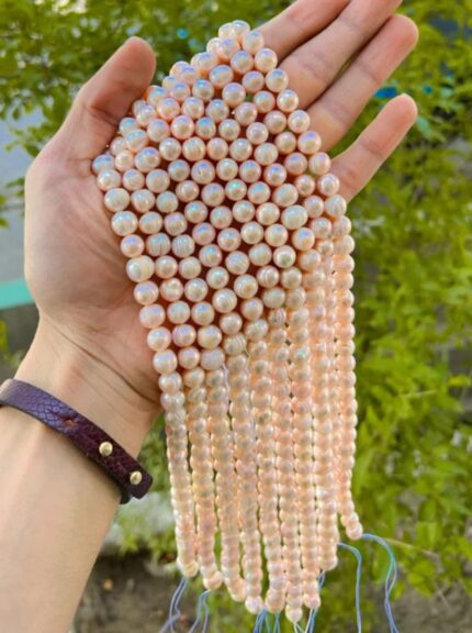 قیمت مروارید پرورشی(+َa) سایز 10گلبهی اقای خرازی بدلیجات محدی قم