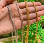 زنجیر طنابی استیل یکی از زنجیر های محبوب است که از جنس استیل ضد زنگ ساخته می شود این زنجیر ها معمولا برای گردنبند دستبند و سایر جواهرات استفاده می شود