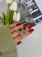 گوشواره مجلسی نگین دار قم اقای خرازی