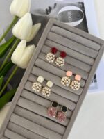 گوشواره مجلسی نگین دار قم اقای خرازی