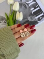 گوشواره مجلسی نگین دار قم اقای خرازی