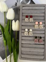 گوشواره مجلسی نگین دار قم اقای خرازی