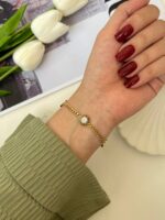 دستبند زنانه استیل رنگ ثابت اقای خرازی قم