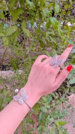 جدیدترین مدل دستبند و انگشتر پروانه فری سایز بدلیجات محمدی اقای خرازی قم