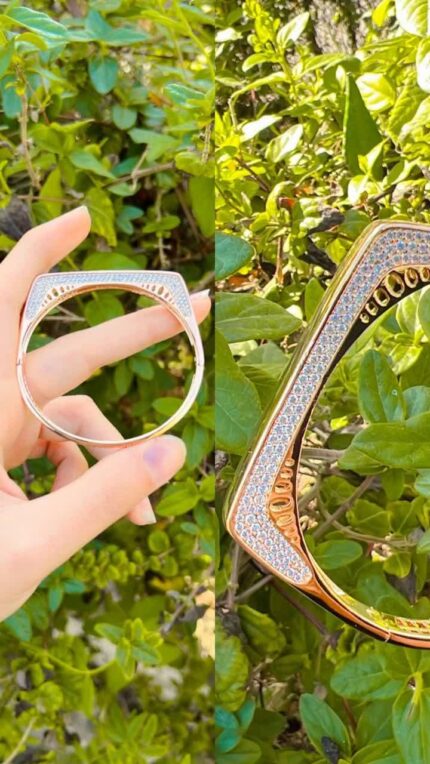 دستبند النگویی نگین دار ژوپینگ