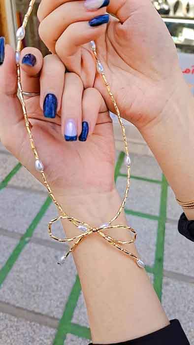 گردنبند پاپیون منجوقی خرازی غزال قم