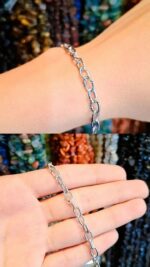 زنجیر رولو تراش 6 میل نقره ای فم