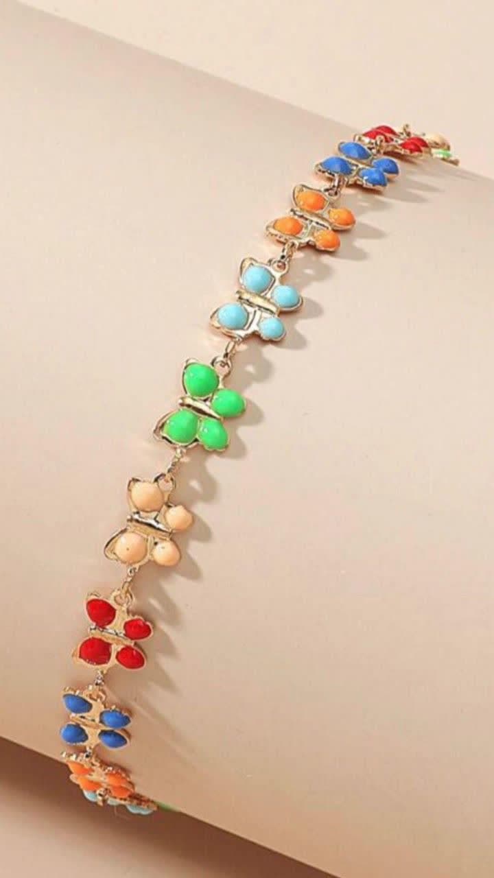 زنجیر پروانه رنگی استیل زنجیر پروانه رنگی استیل اقای خرازی قم