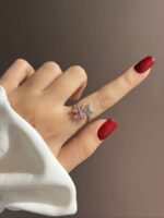 انگشتر جواهر پروانه رنگی اقای خرازی قم