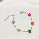 زنجیر کریستال گل زنجیر دخترانه استیل قم