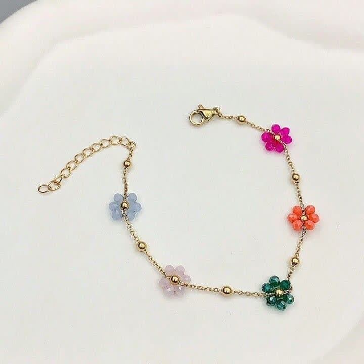 زنجیر کریستال گل زنجیر دخترانه استیل زنجیر کریستال گل زنجیر دخترانه استیل قم