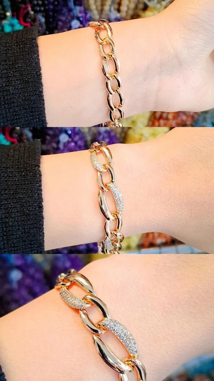 دستبند حلقه ای نگین دار ژوپینگ اقای خرازی قم